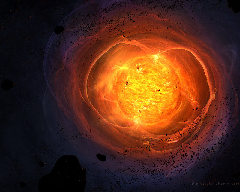 Solar Flare in Space
