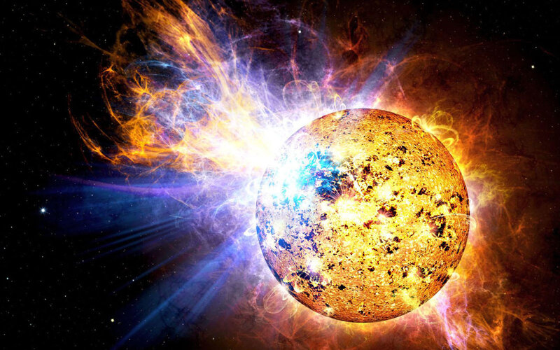 Solar flare on a star
