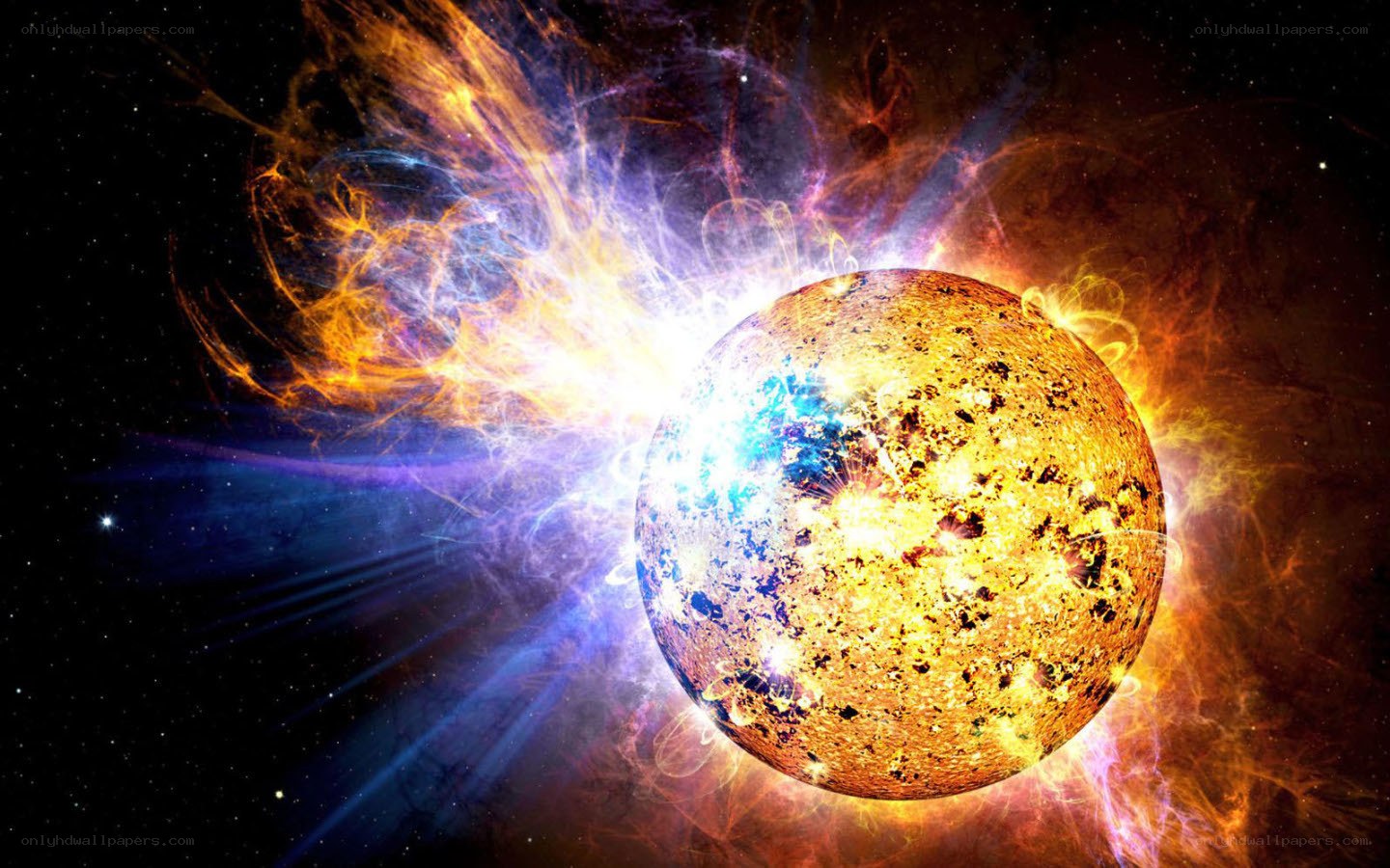Solar flare on a star