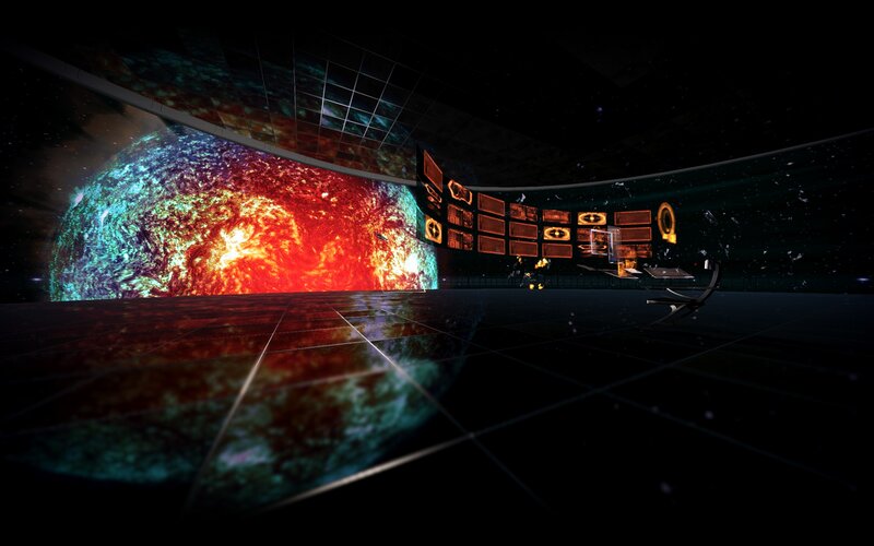 Solar Flare on Planet — Black