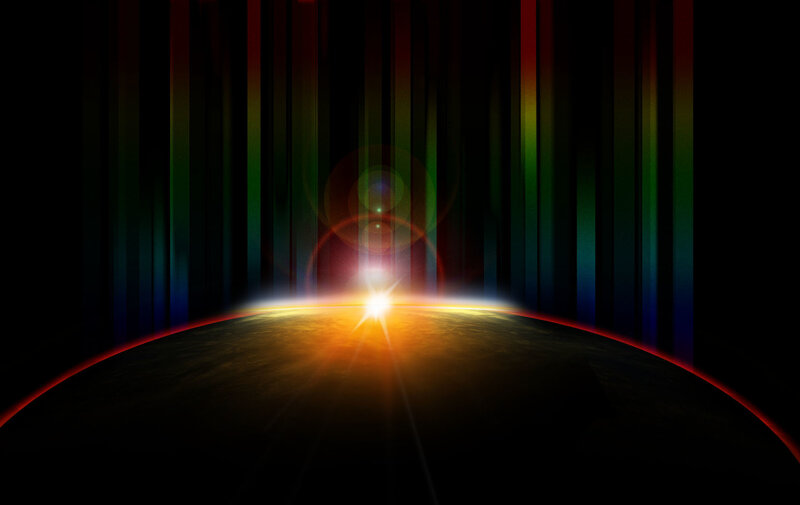 solar flare on planet surface