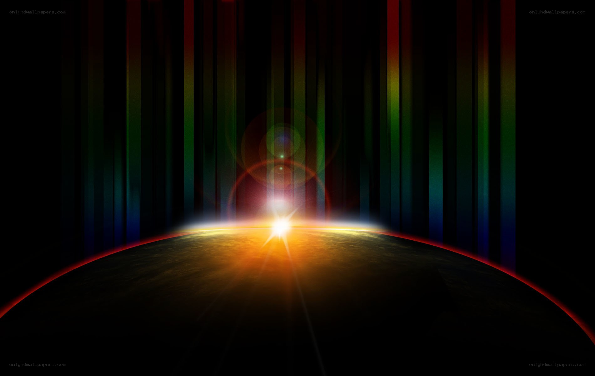 solar flare on planet surface
