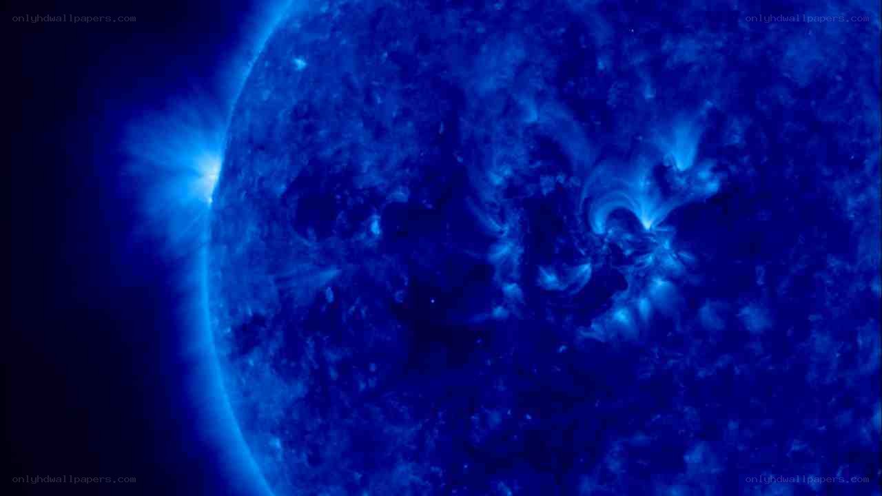 Solar flare on the sun