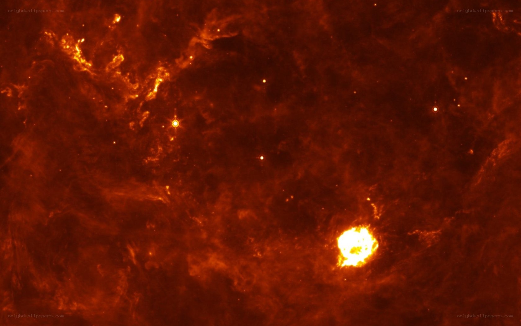 Solar flare on the sun