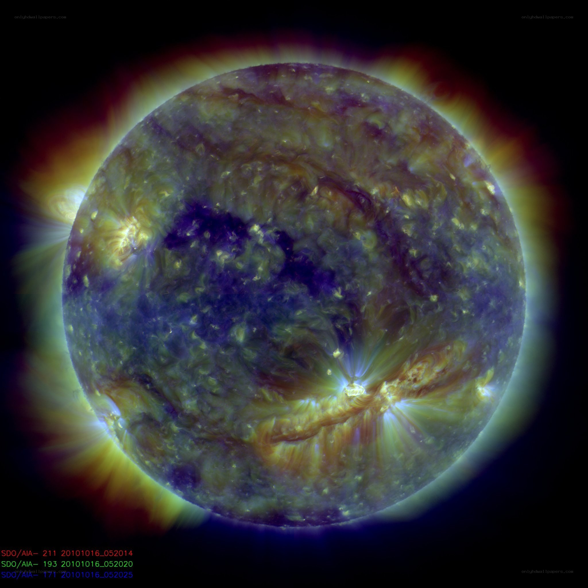 Solar flare on the Sun