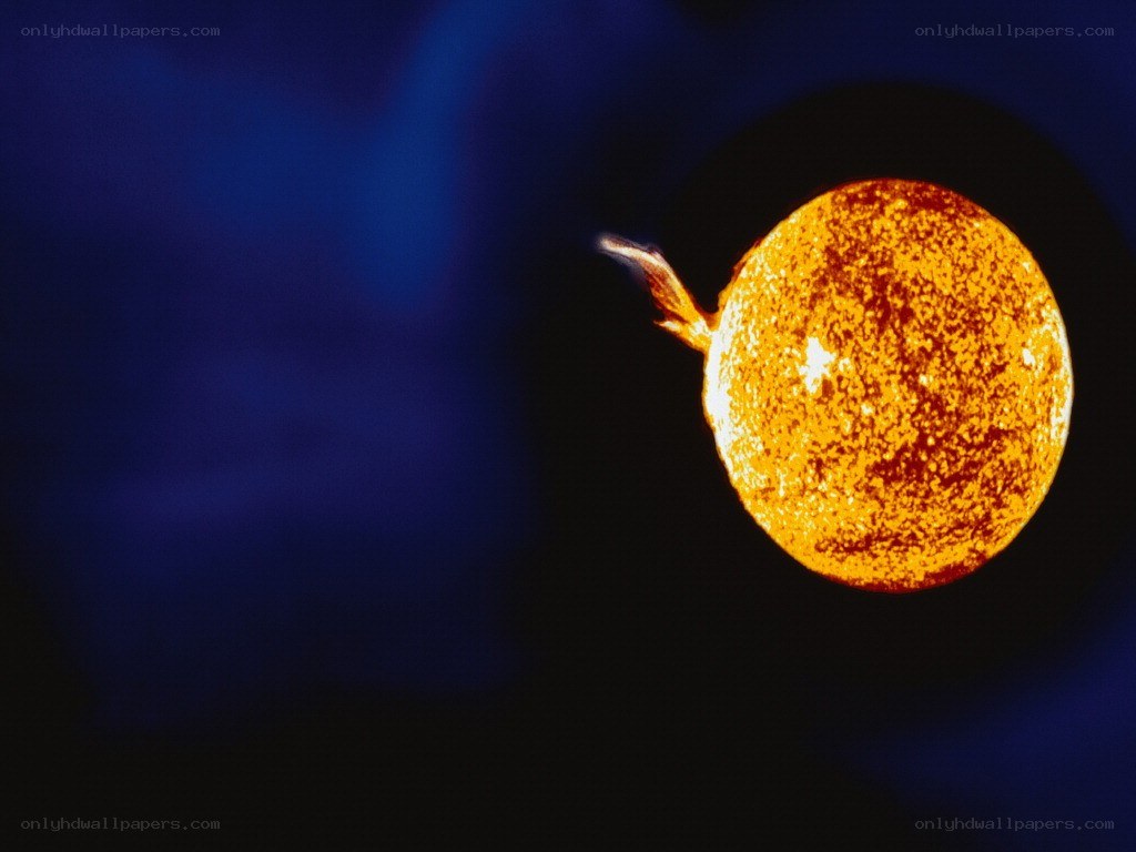 Solar flare on the sun