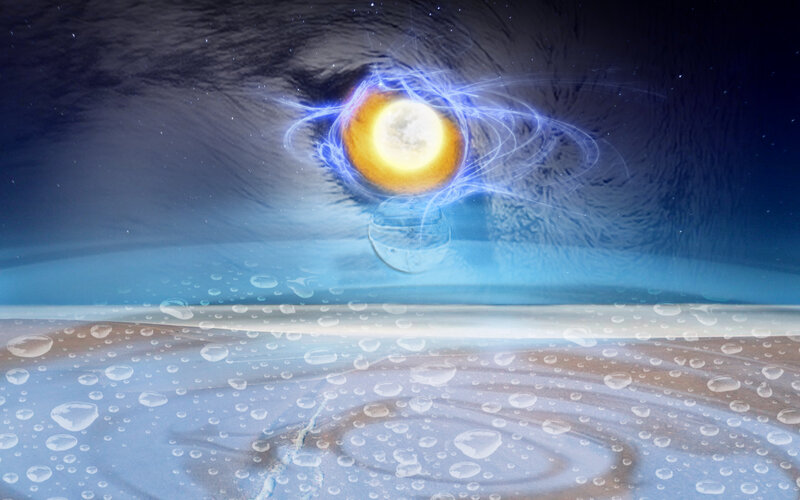 Solar Flare on Water