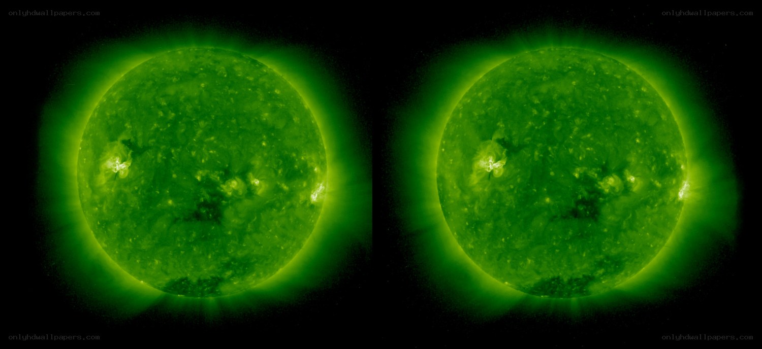 Solar flares on the sun