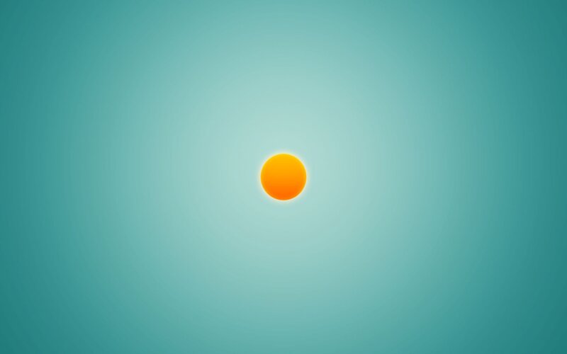 solar orb on teal background