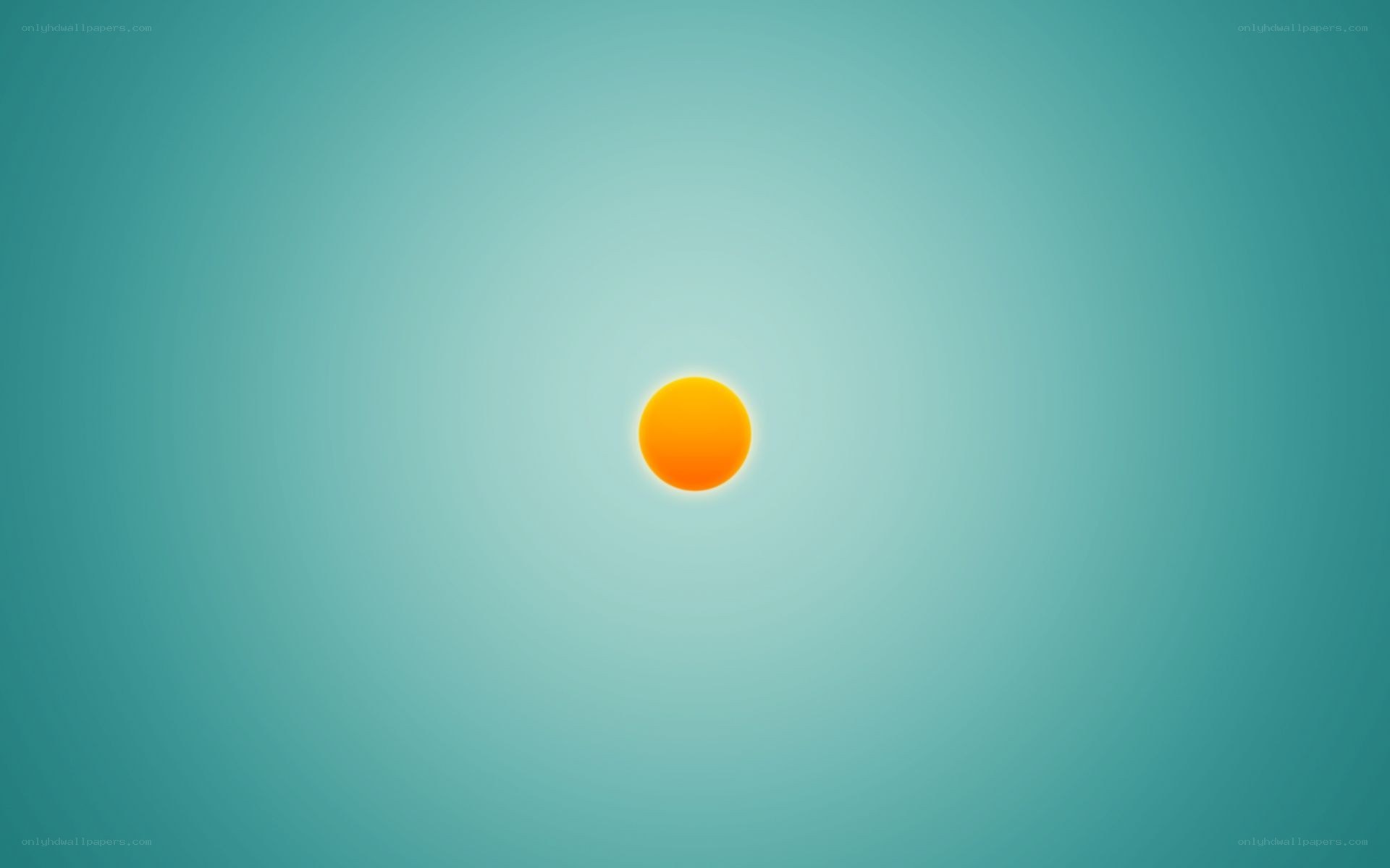solar orb on teal background