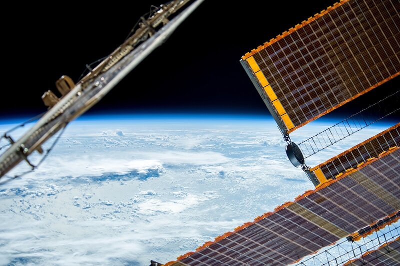 Solar Panels in Space — Black