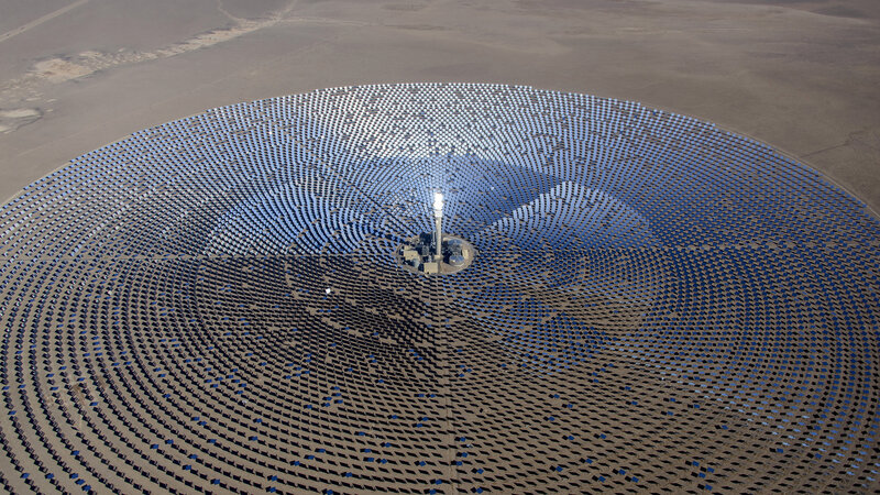 Solar Power Plant — Blue