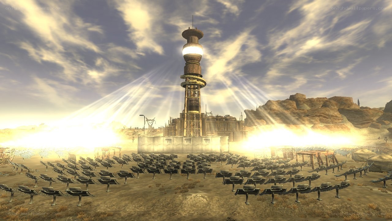 Solar power station in desert
