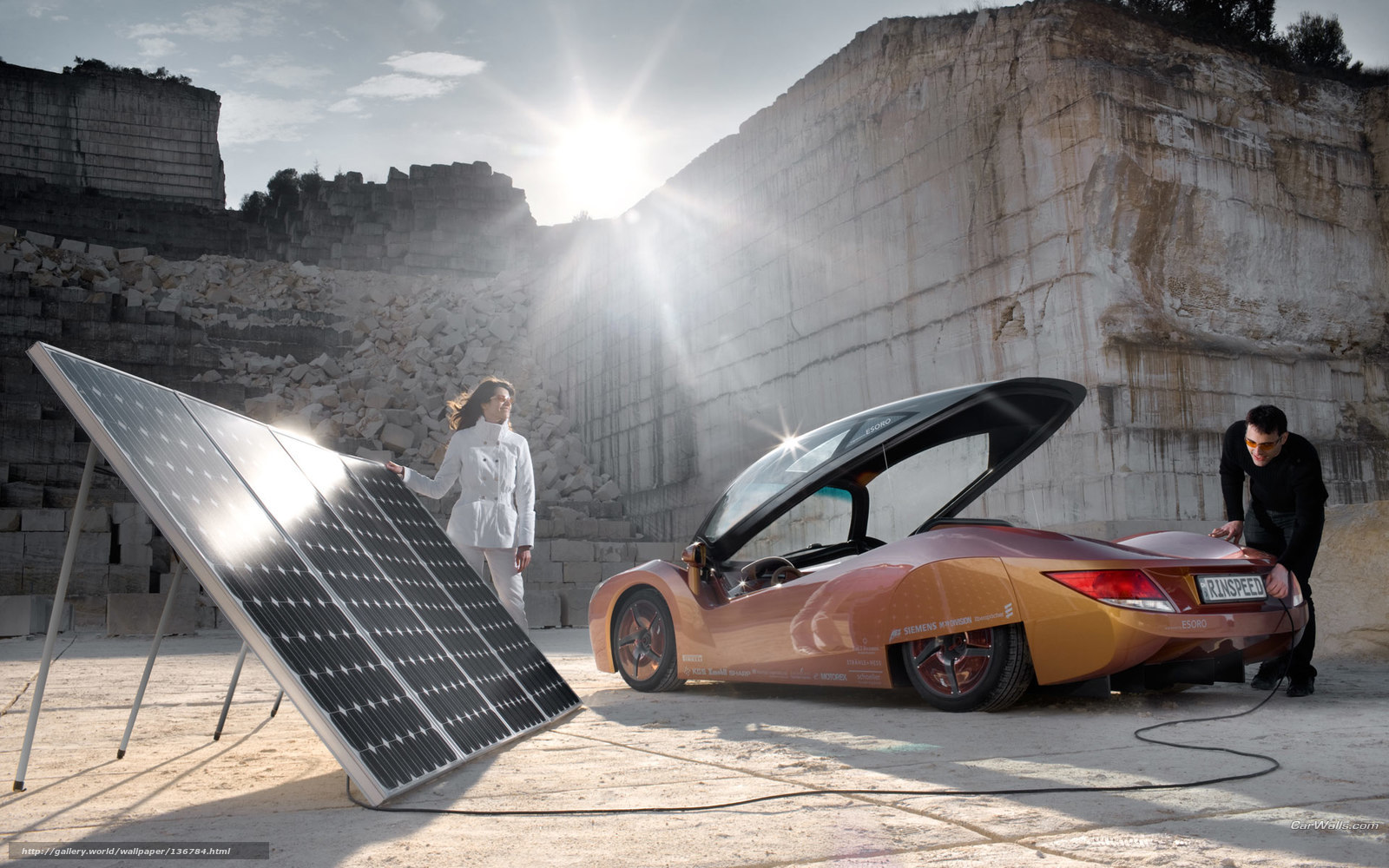 Solar-powered car charging