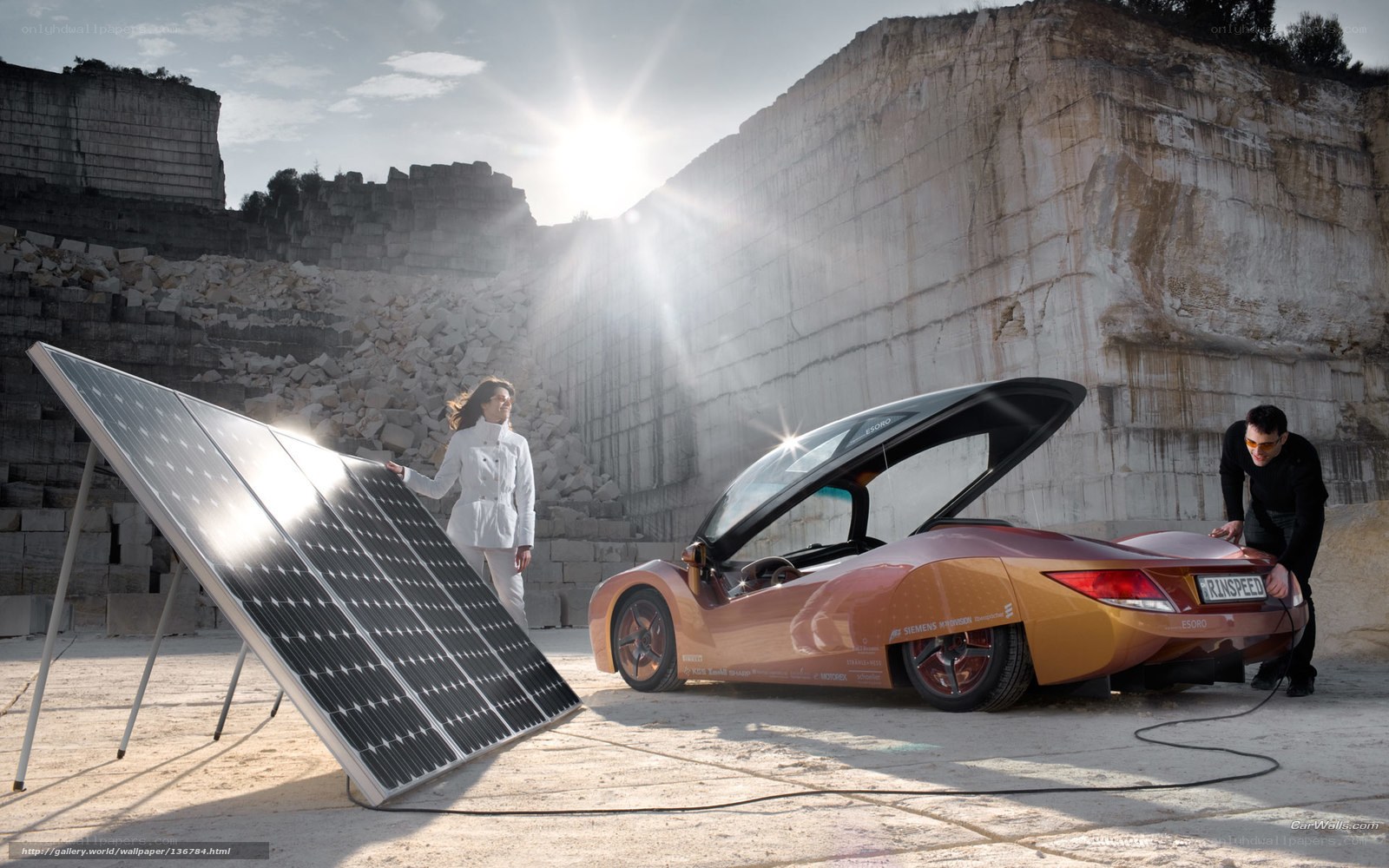 Solar-powered car charging