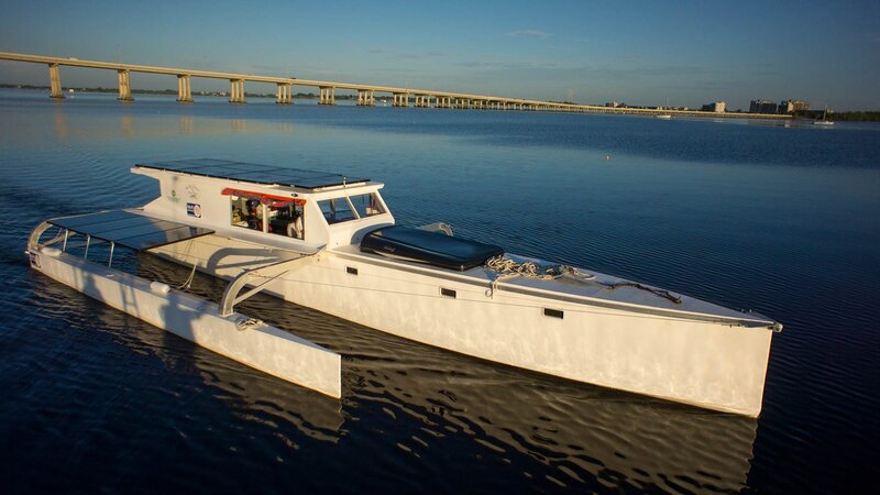 Solar-powered Catamaran