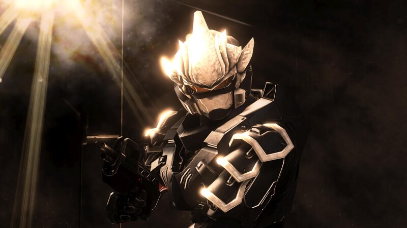 solar-powered soldier in armor