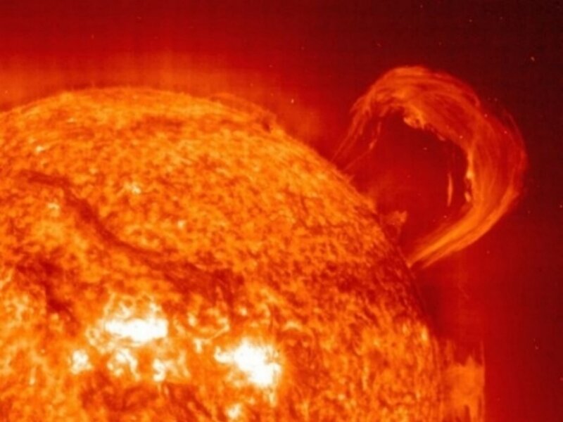 Solar Prominence — Red