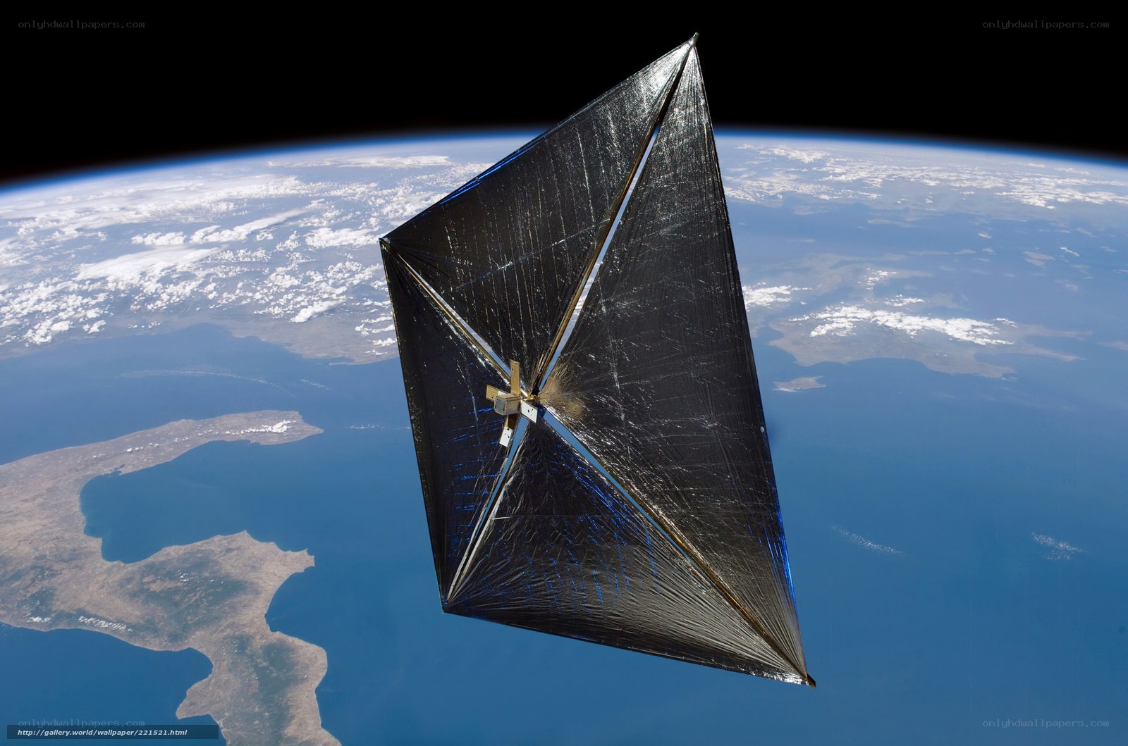 Solar sail in orbit