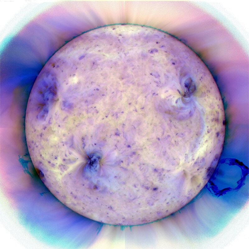 Solar surface with magnetic fields