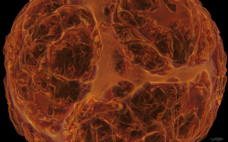 Solar surface with sunspots
