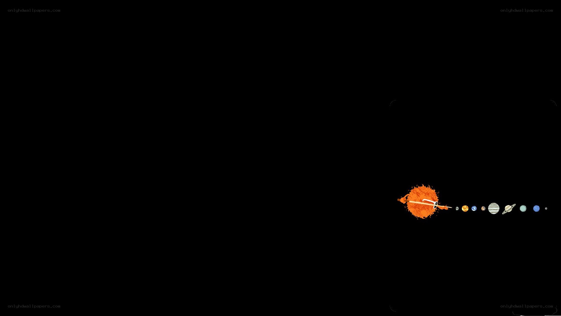 Solar system diagram