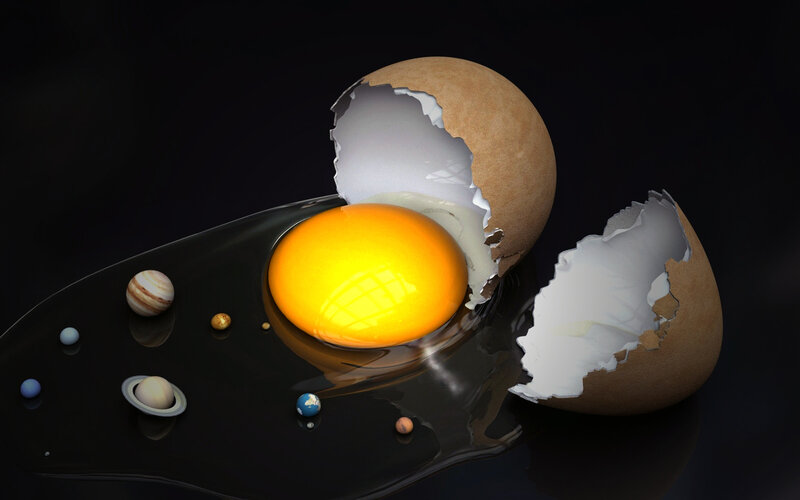 Solar system egg concept