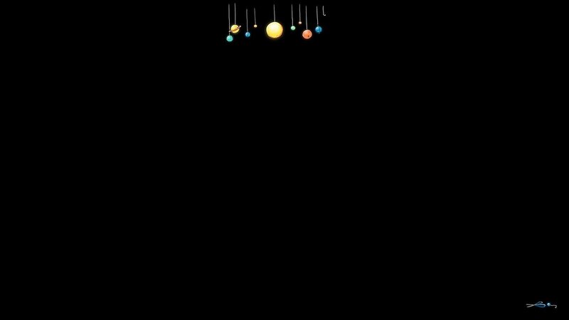 Solar System Model — Black