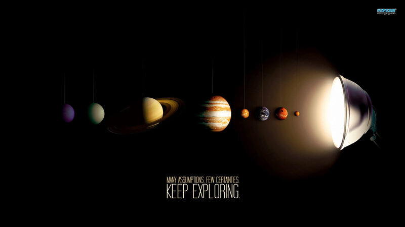 Solar System Planets — Black, Dramatic, Digital Art, Planet