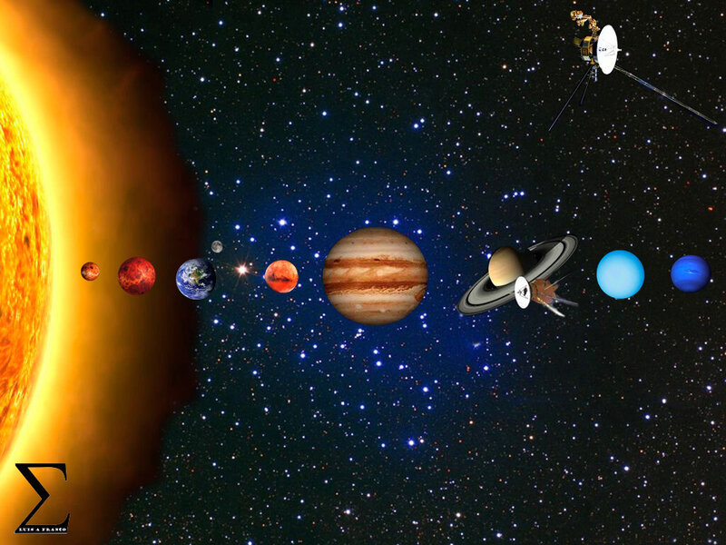 Solar System Planets — Black, Dramatic
