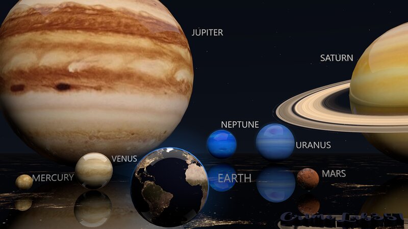 Solar System Planets — Blue, Dramatic, Night