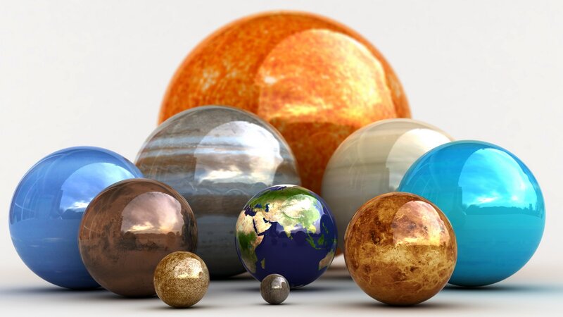 Solar System Planets — Blue, Neutral