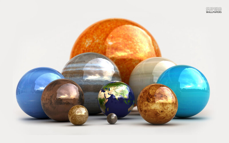 Solar System Planets — Blue, Serene, 3d Render