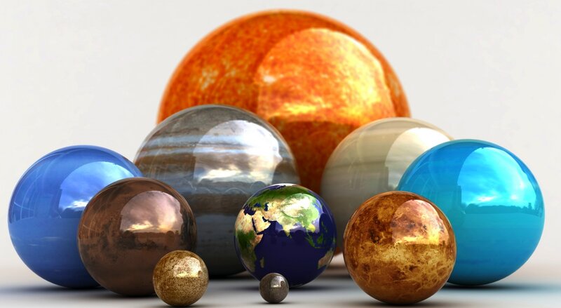 Solar System Planets — Blue, Serene