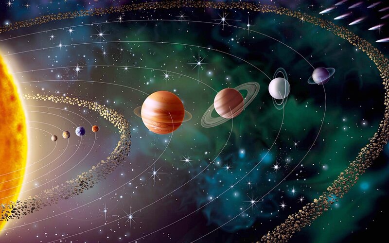 Solar System Planets — Yellow, Cosmic