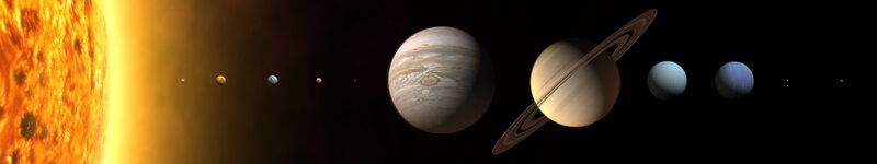 Solar System Planets — Yellow, Dramatic