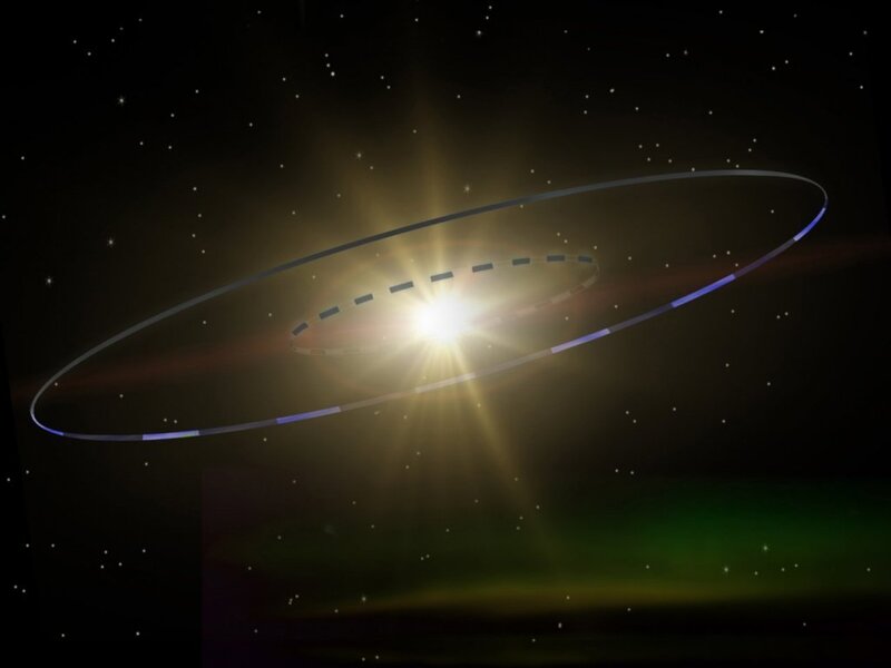 solar system with asteroid belt