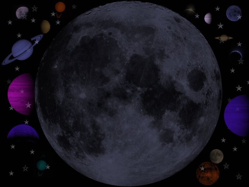 Solar system with moon
