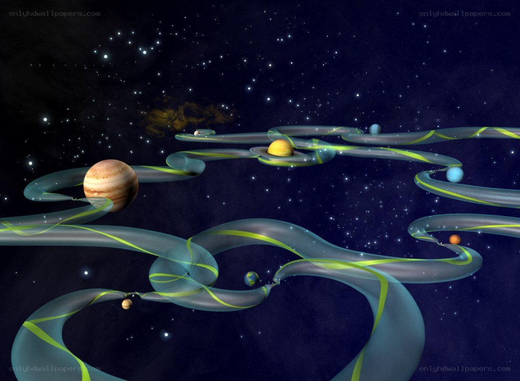 Solar system with planetary orbits