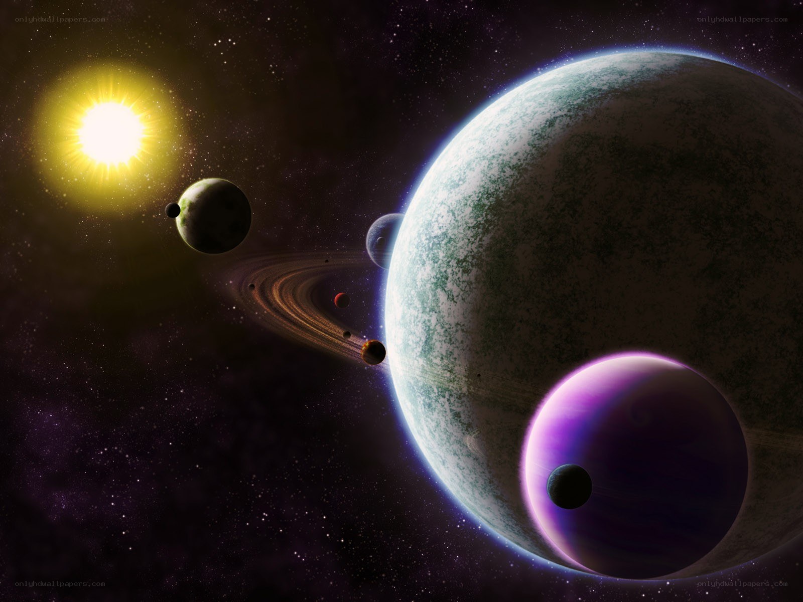Solar system with planets