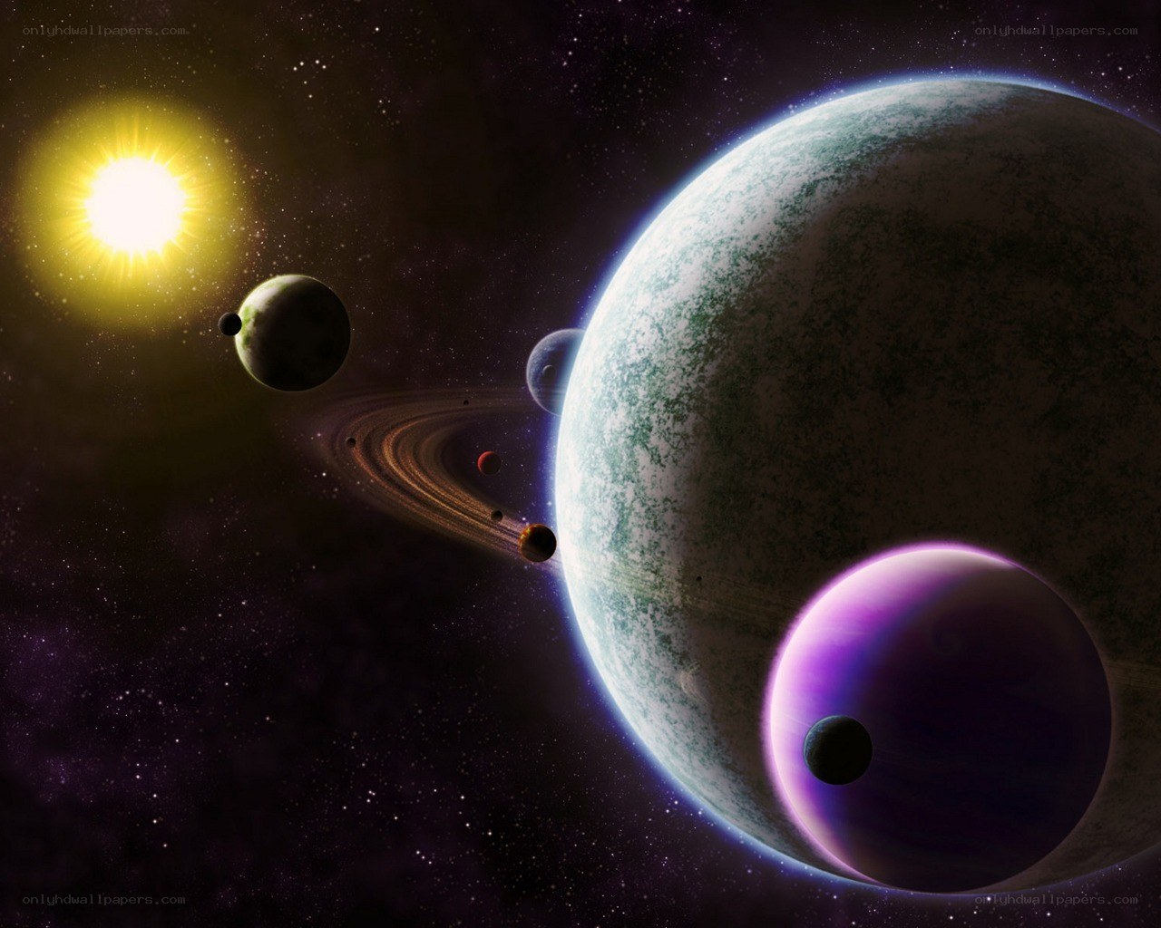 Solar system with planets