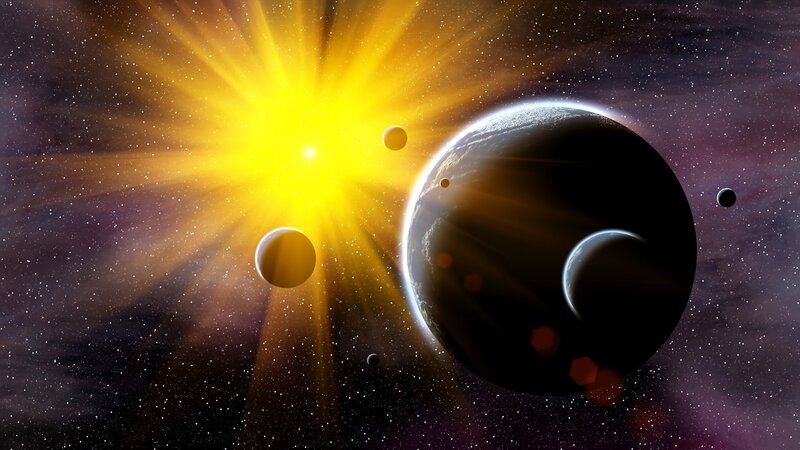 Solar system with planets