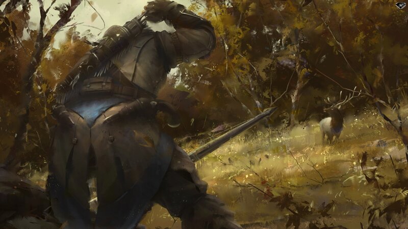Soldier Aiming Bow — Brown