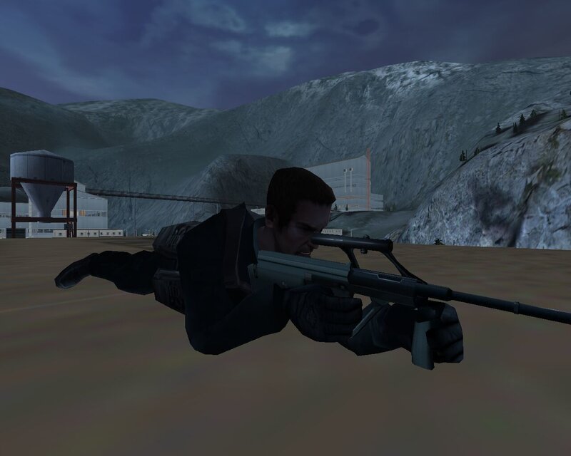 soldier aiming rifle in game