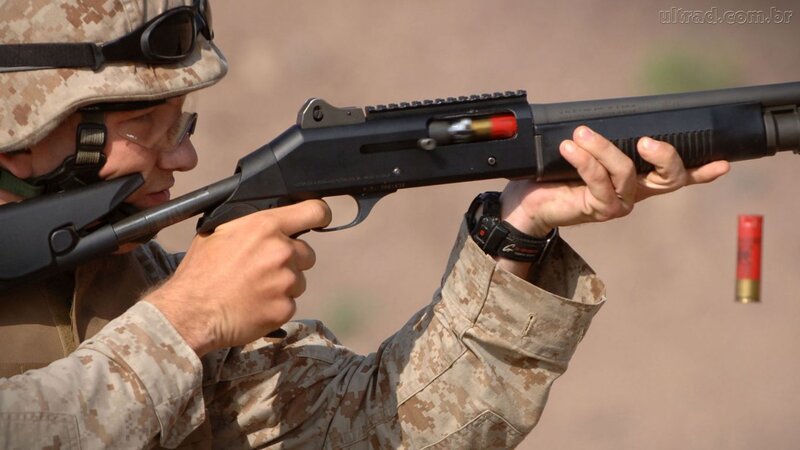 Soldier Aiming Shotgun