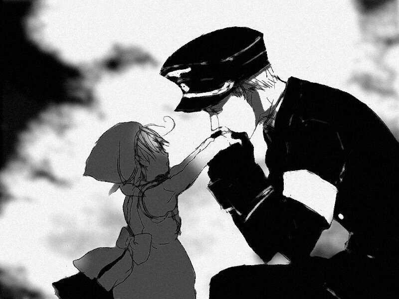 soldier and child moment
