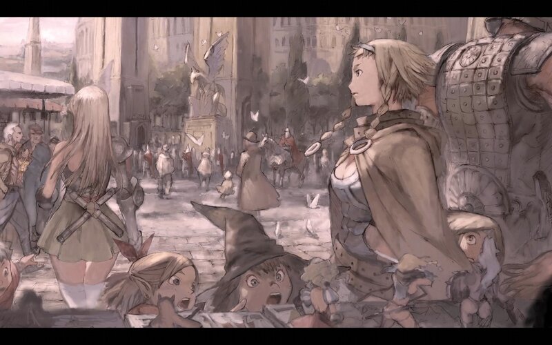 Soldier and Children in City