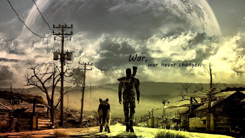 Soldier and Dog — Yellow, Dramatic