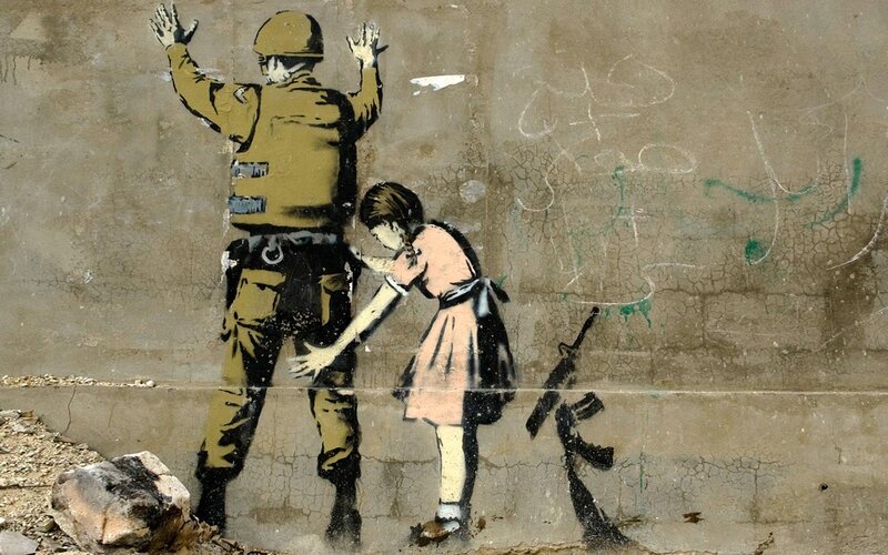Soldier and Girl Graffiti