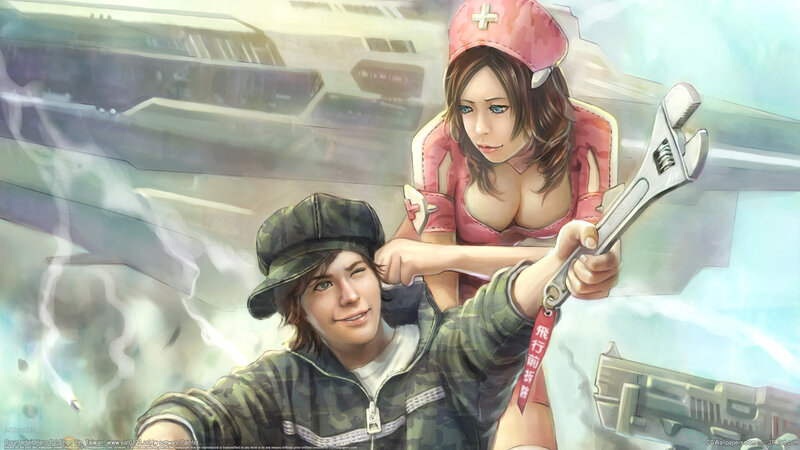 Soldier and Nurse with Wrench